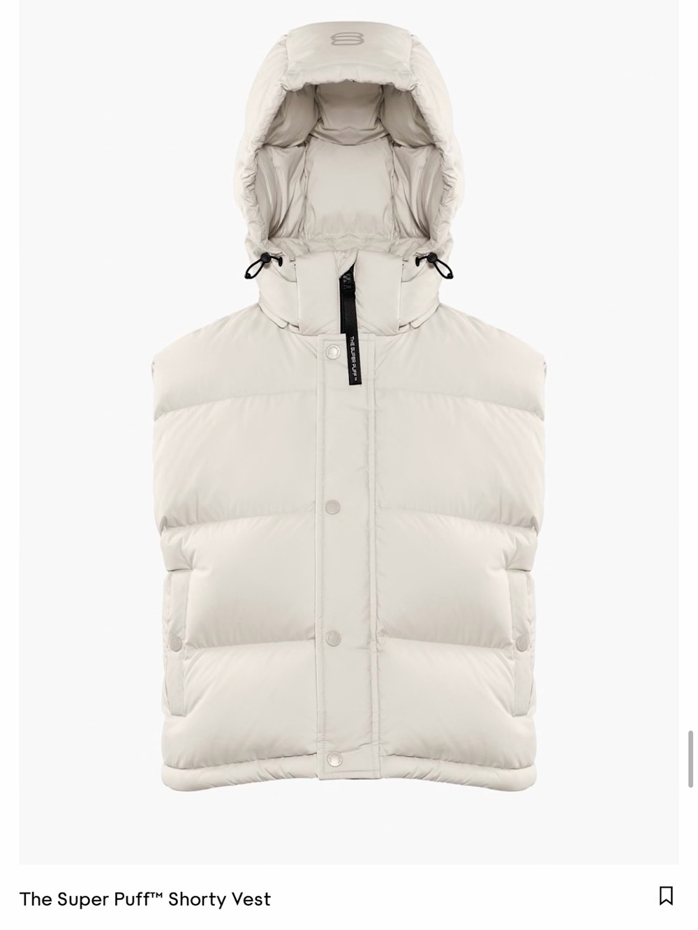 Aritzia Super Puff Shorty Vest in Cream
